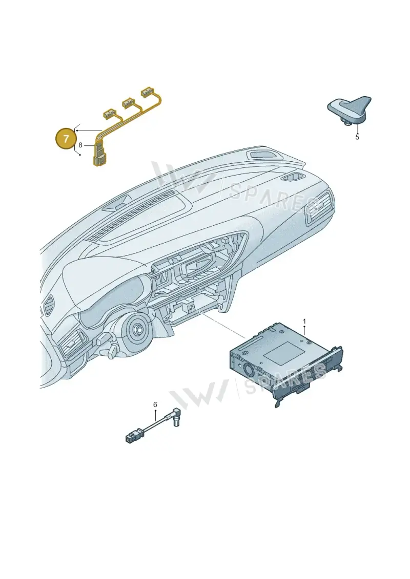 4H1035712 — Audi A7 Sportback (2014-2018) diagram 788035500, position 7