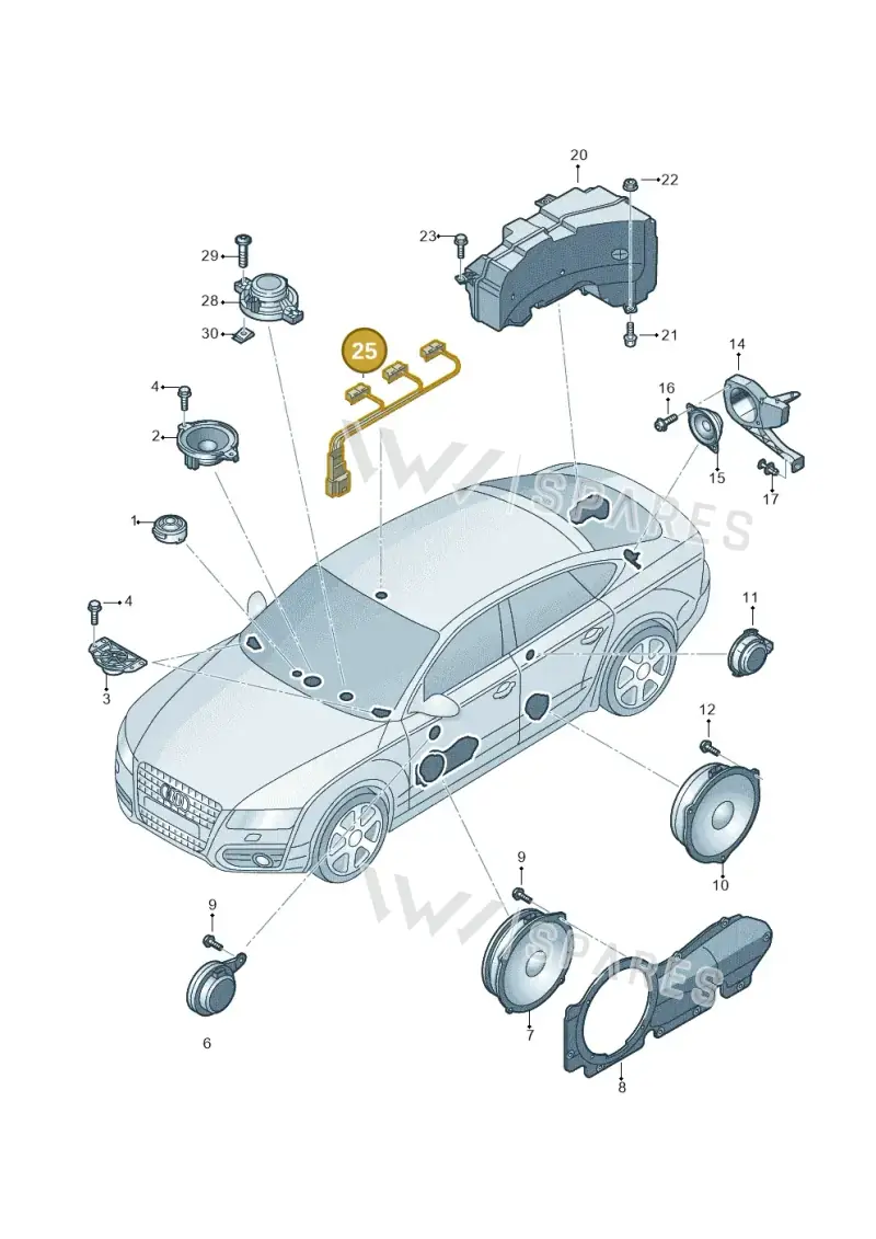 4H1035712 — Audi A7 Sportback (2014-2018) diagram 788035350, position 25