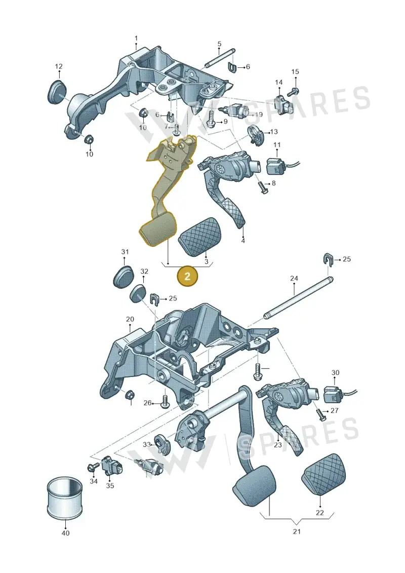 4H1723140A — Audi A6 Av. qu. 3.0 (2012-2018) diagram 696723250, position 2