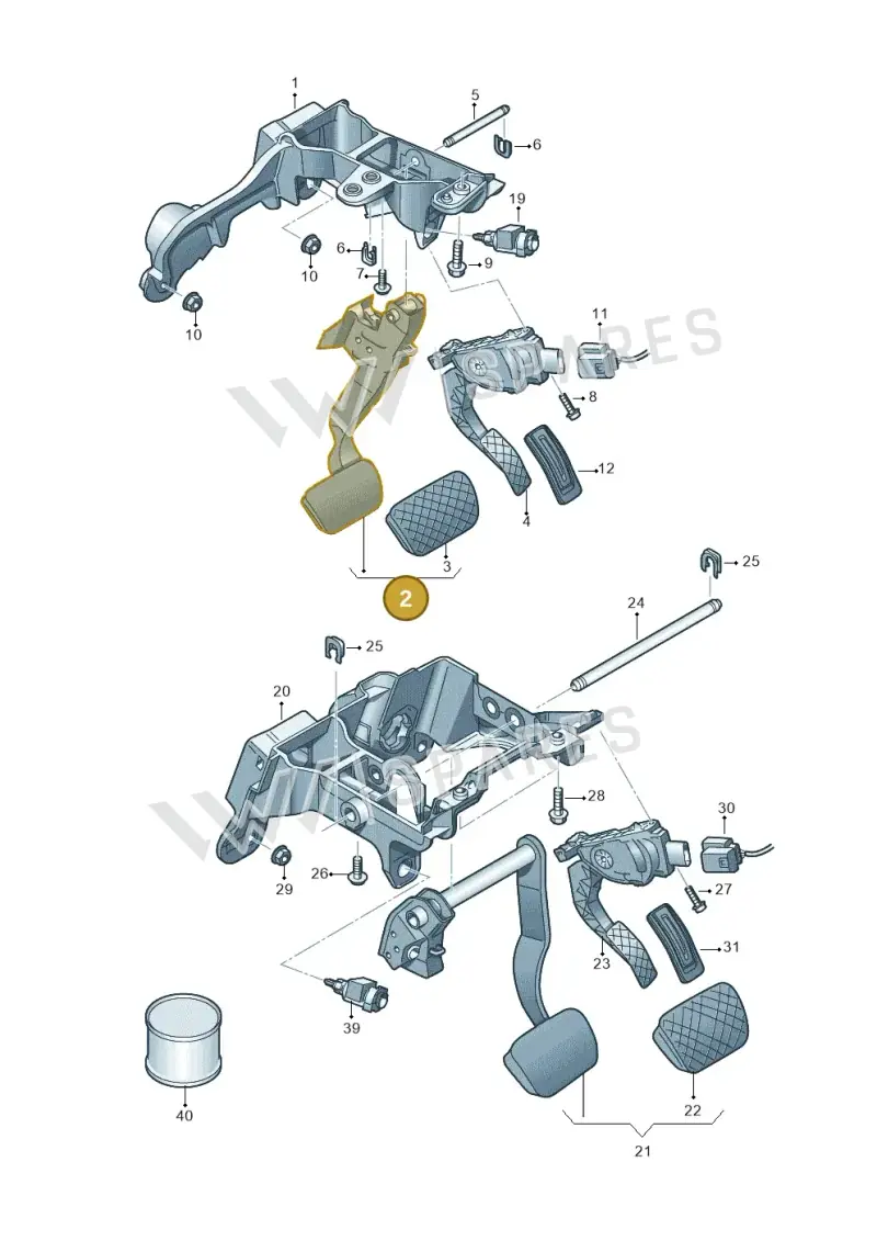 4H1723140A — Audi A8L qu. 3.0 TDI (2013-2018) diagram 771723250, position 2