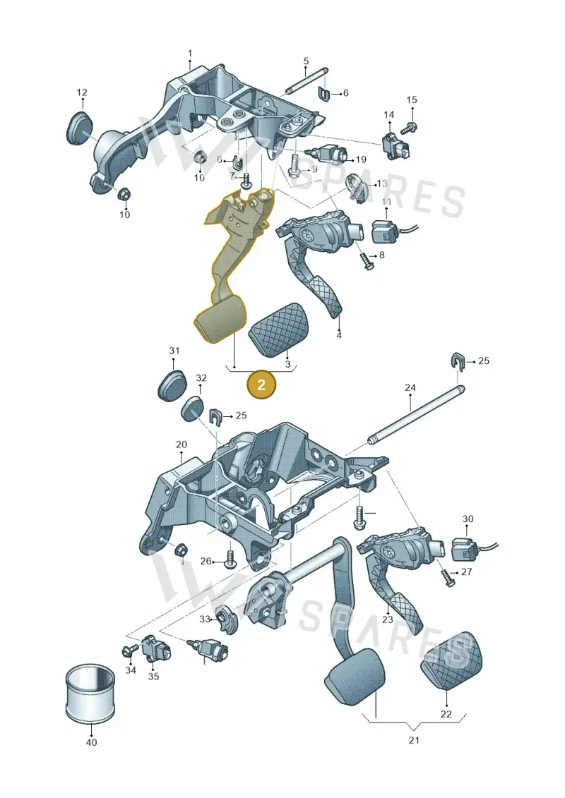 4H1723140C — Audi A6 2.0 tdi (2010-2015) diagram 696723250, position 2