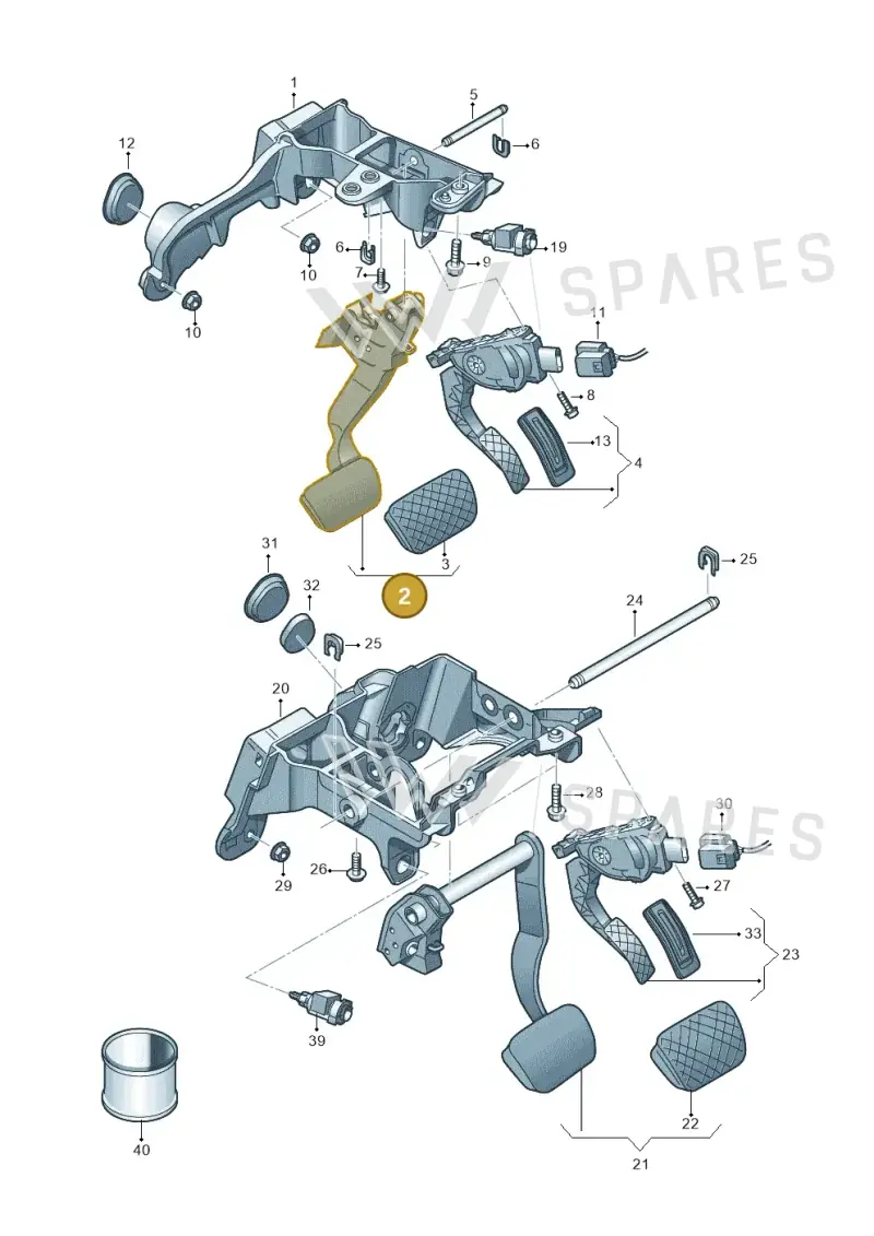 4H1723140C — Audi A7 Sportback (2014-2018) diagram 788723250, position 2