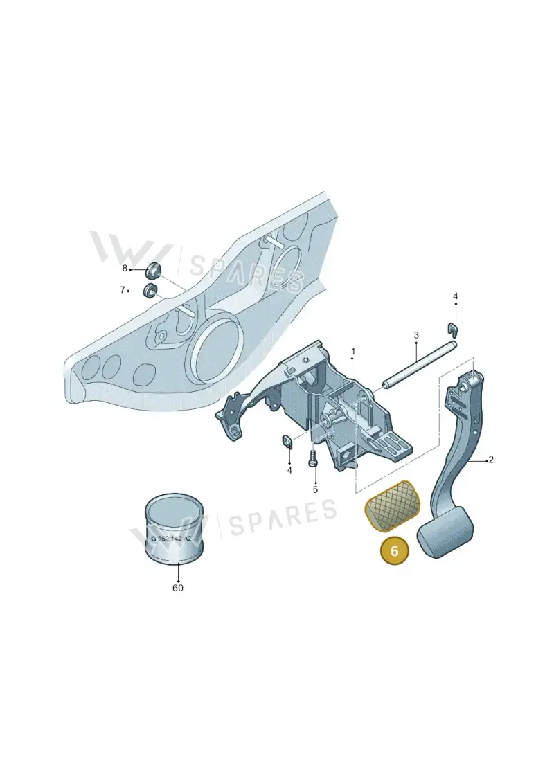 4H1723173 — Audi A4L 2.0 (2008-2012) diagram 669723025, position 6
