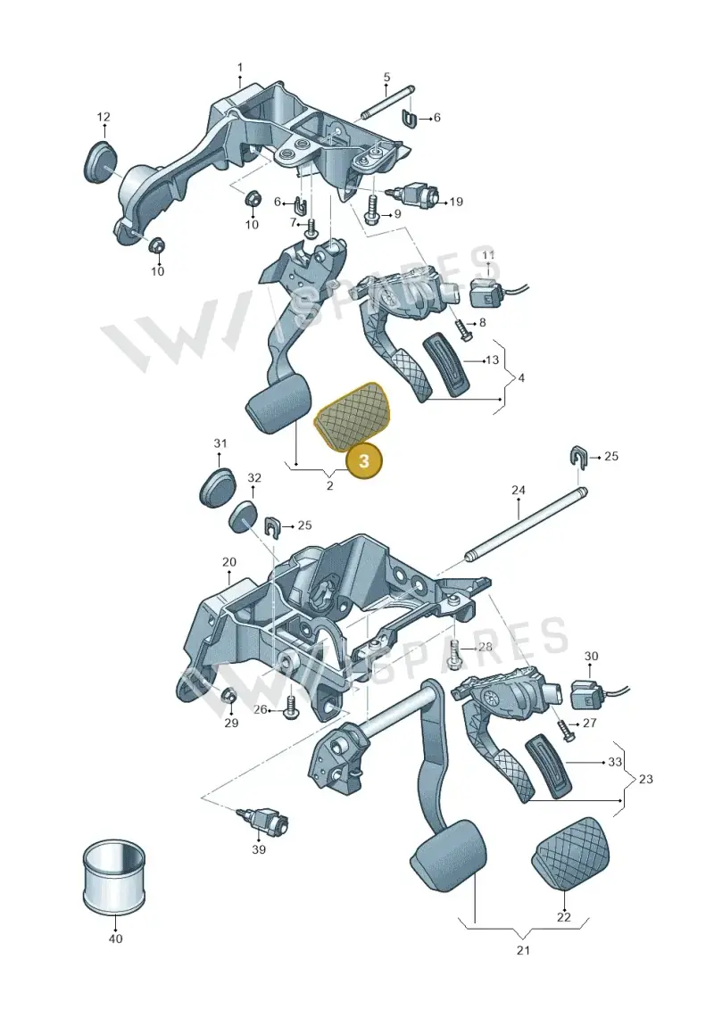 4H1723173 — Audi A7 Sportback (2014-2018) diagram 788723250, position 3