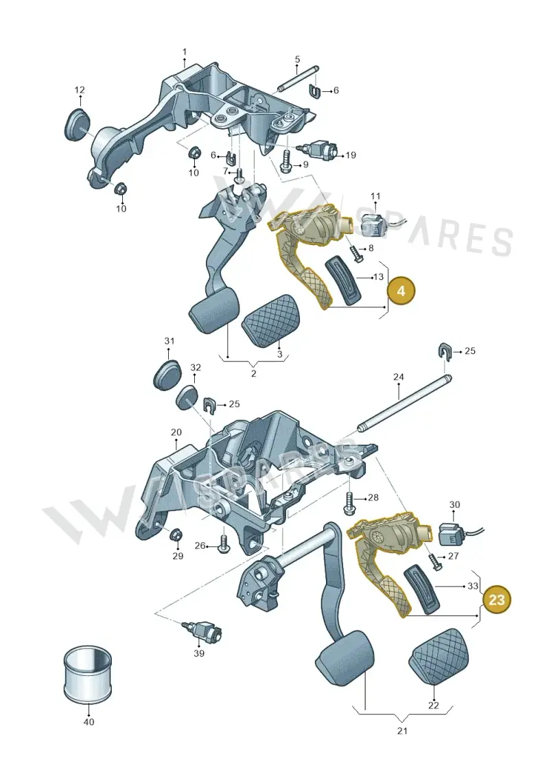 4H1723523 — Audi A7 Sportback (2014-2018) diagram 788723250, position 4+23