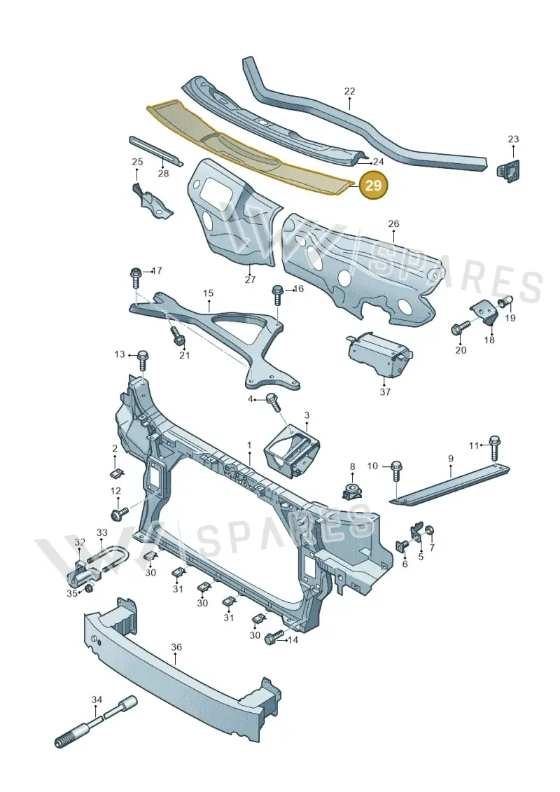 4H1805541D — Audi A8 (2013-2018) diagram 696805000, position 29