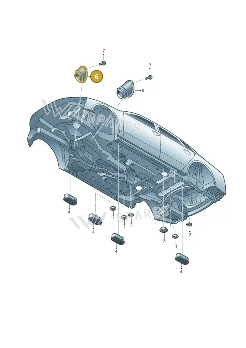 4H1805674D — Audi A8L qu. 3.0 TDI (2009-2014) diagram 696803550, position 6