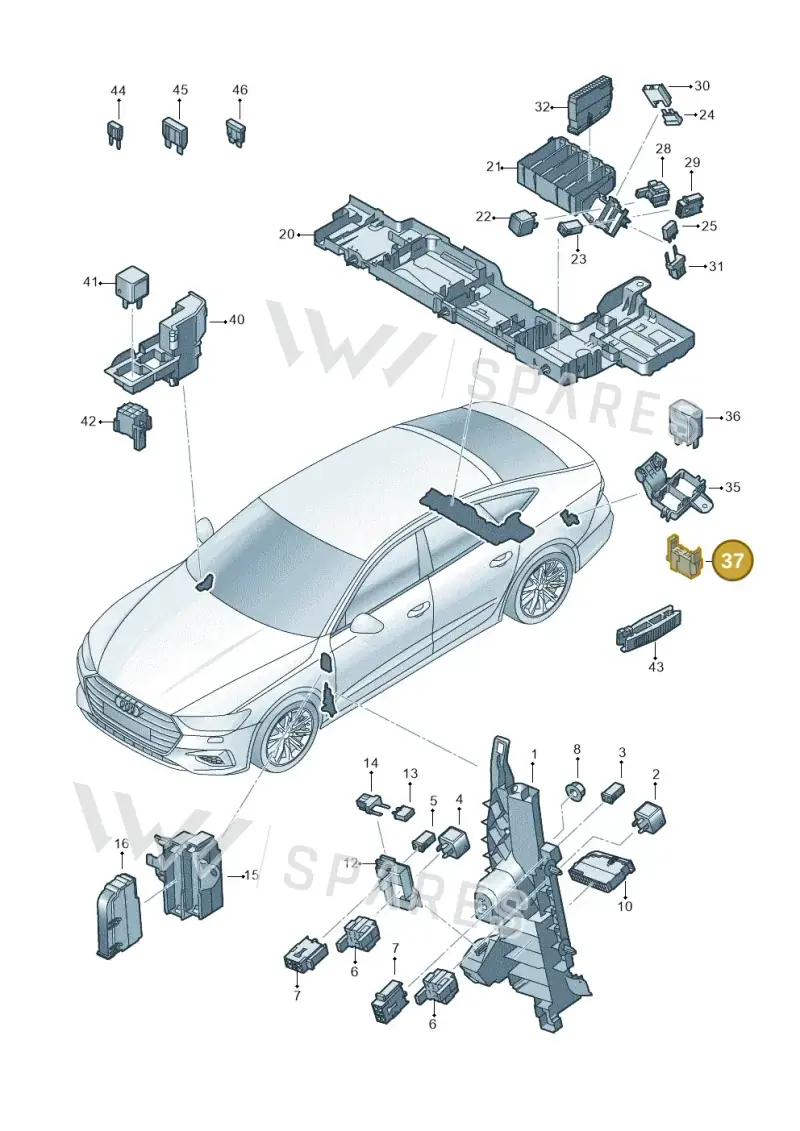 4H1937527 — Audi A7 Sportback (2018-) diagram 435937000, position 37
