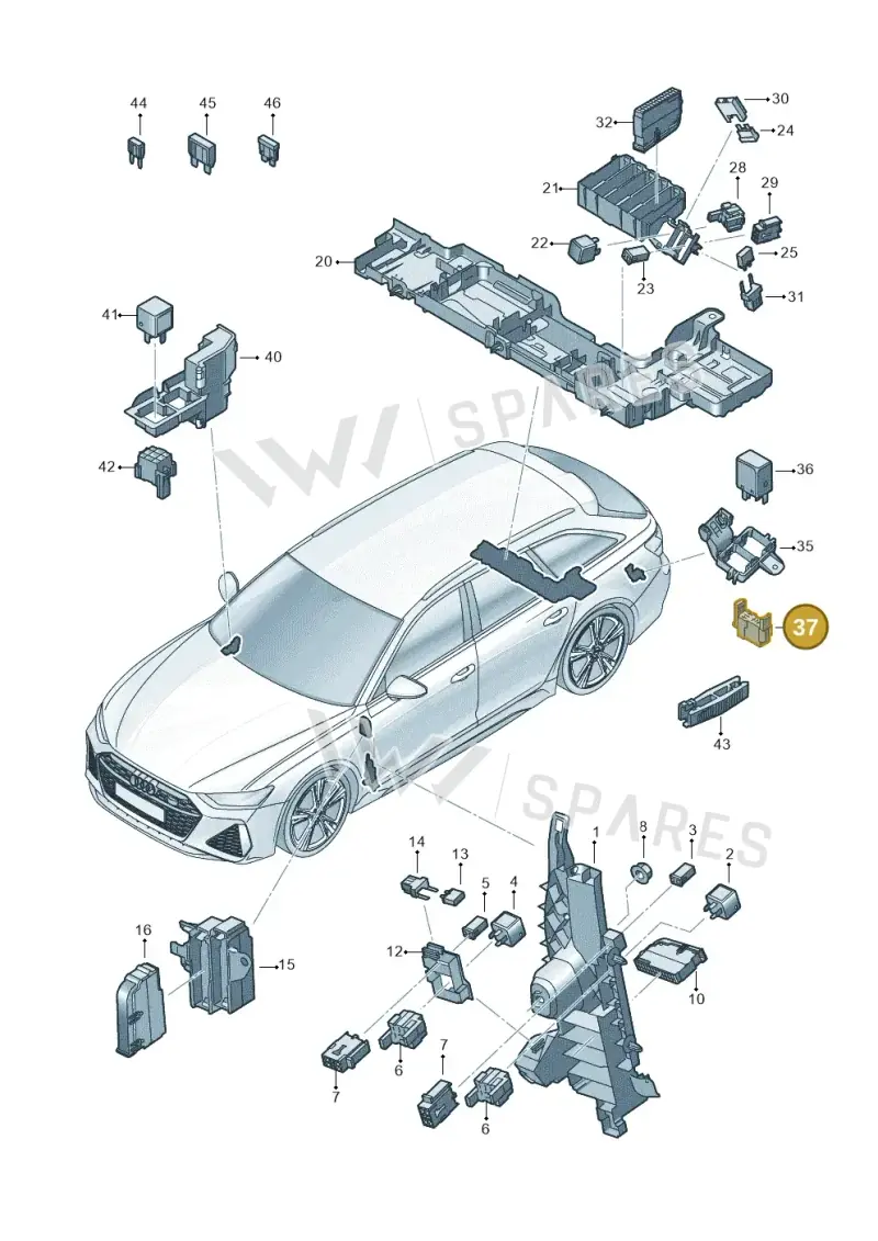 4H1937527 — Audi RS6 Avant (2019-) diagram 537937000, position 37