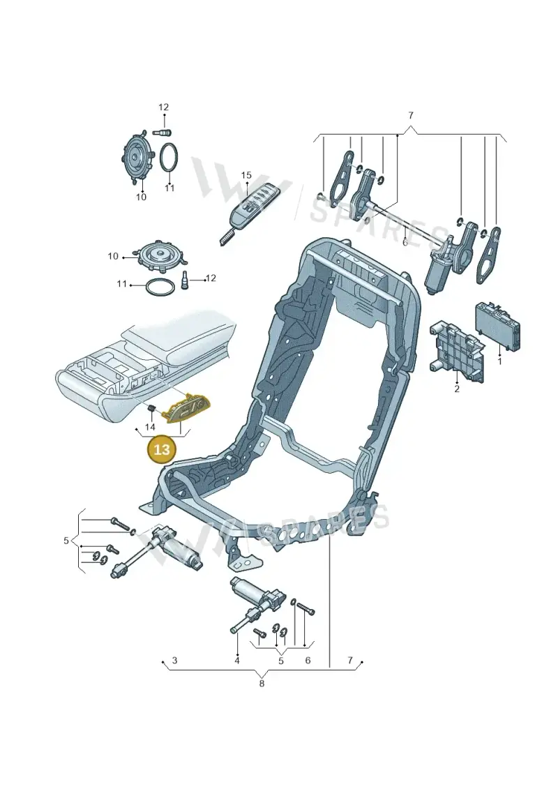 4H1959819DODE — Audi A8 (2013-2018) diagram 771959250, position 13