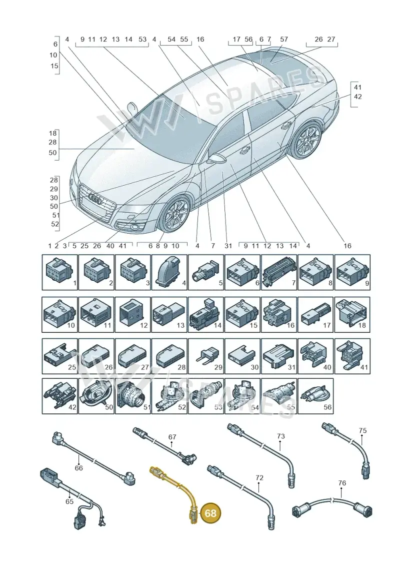 4H1971192A — Audi RS7 Sportback (2013-2018) diagram 765971790, position 68