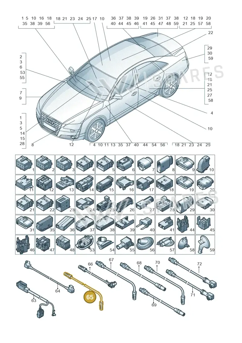 4H1971192A — Audi A8 (2013-2018) diagram 771971790, position 65