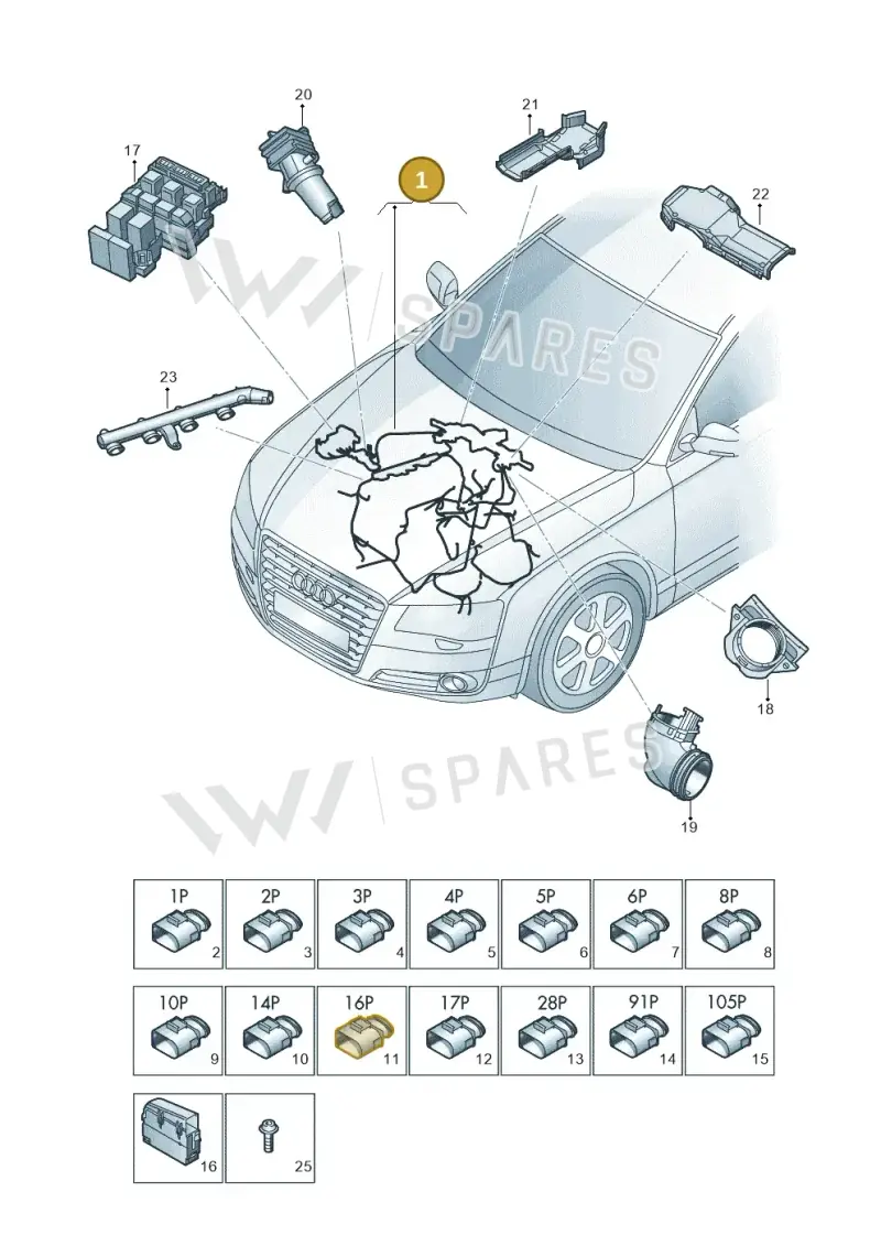 4H1971713DB — Audi A8 (2013-2018) diagram 771971100, position 1