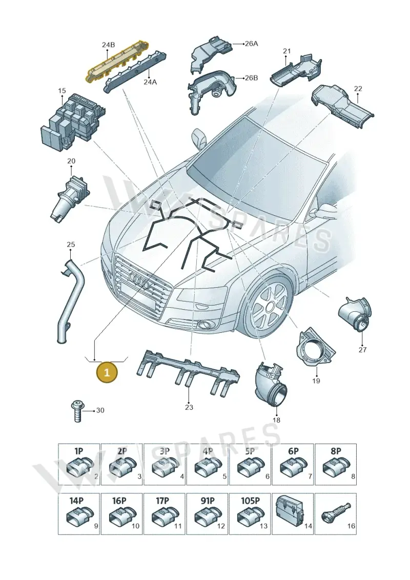 4H1971713DC — Audi A8 (2013-2018) diagram 771971600, position 1