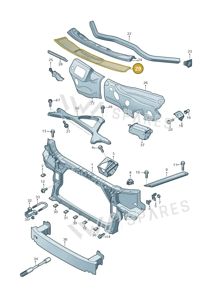 4H2805541D — Audi A8 (2013-2018) diagram 696805000, position 29