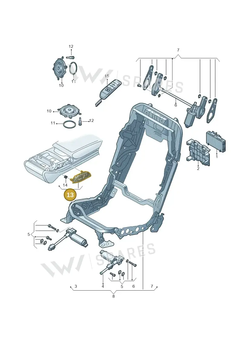 4H2959819EODE — Audi A8 (2013-2018) diagram 771959250, position 13