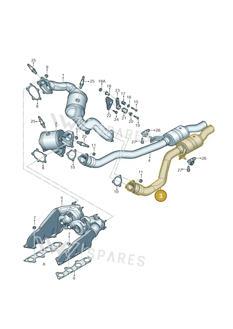 4H4253300J — Audi A8 (2013-2018) diagram 711253750, position 3
