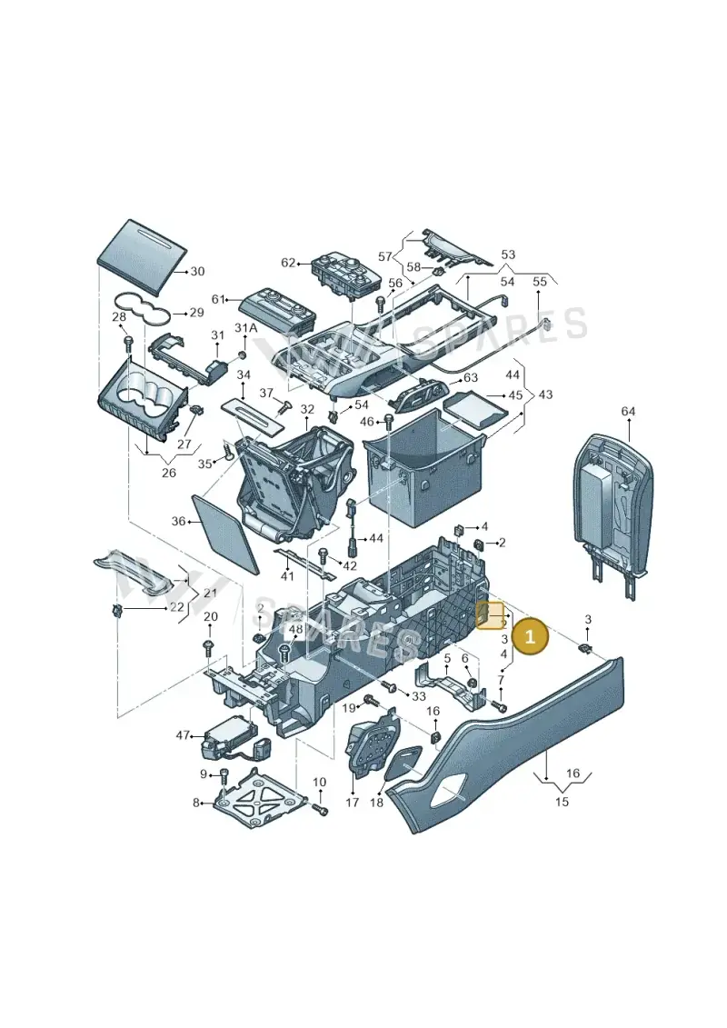 4H4861832B — Audi A8L qu. 3.0 TDI (2013-2018) diagram 771863550, position 1
