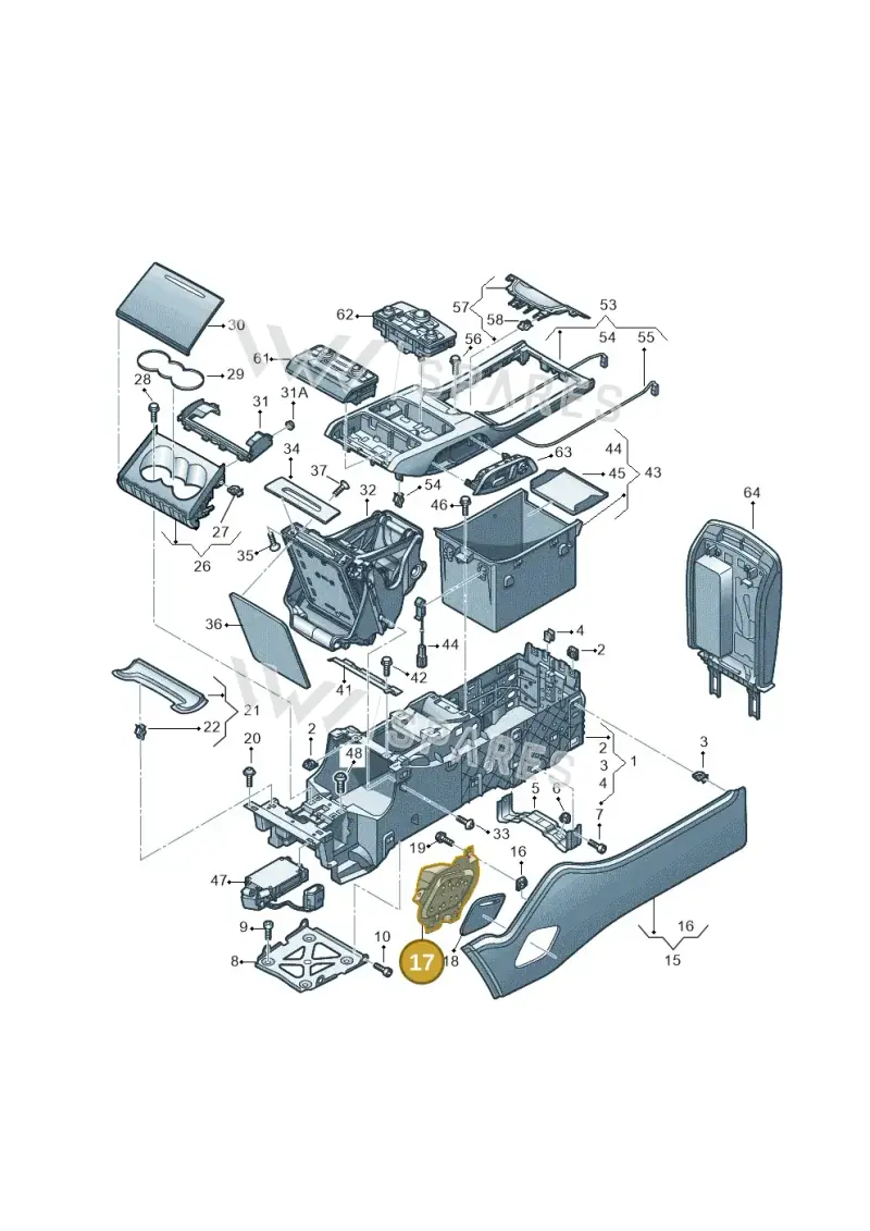 4H4863351A — Audi A8L qu. 3.0 TDI (2013-2018) diagram 771863550, position 17