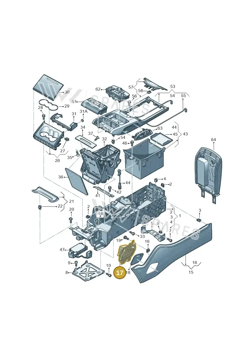 4H4863351B — Audi A8 (2013-2018) diagram 771863550, position 17