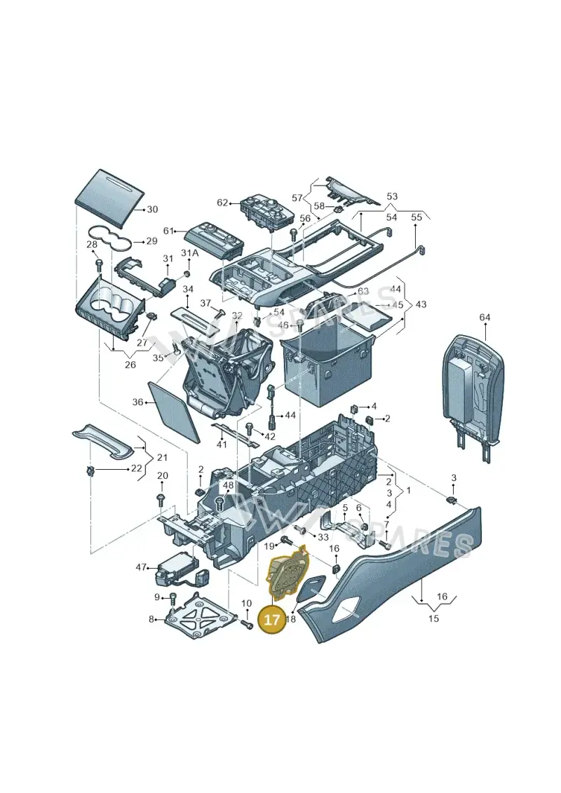 4H4863351 — Audi A8L qu. 3.0 TDI (2013-2018) diagram 771863550, position 17