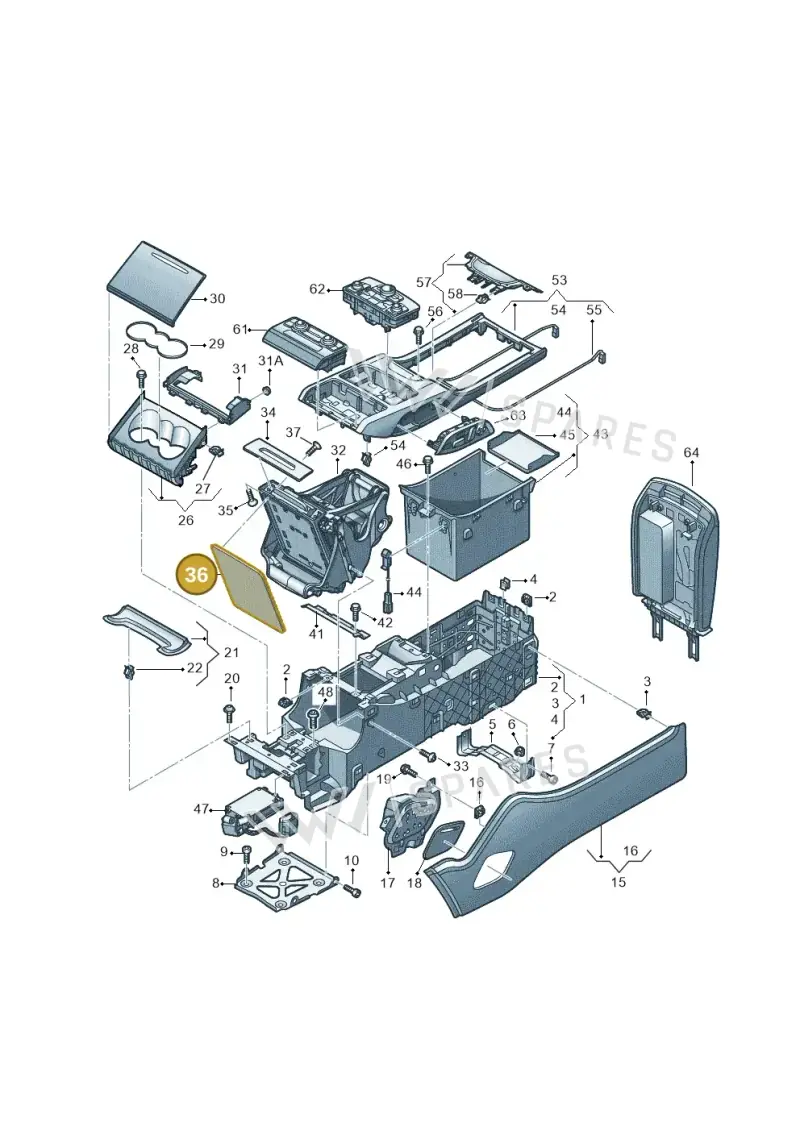 4H4864298F1LQ — Audi A8 (2013-2018) diagram 771863550, position 36
