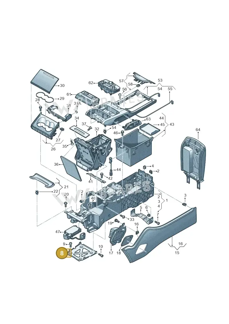 4H4864852 — Audi A8 (2013-2018) diagram 771863550, position 8