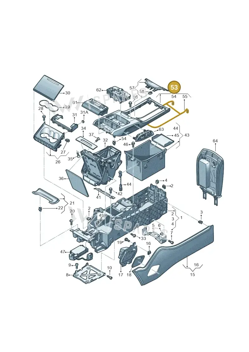 4H4886329CGJ3 — Audi A8 (2013-2018) diagram 771863550, position 53