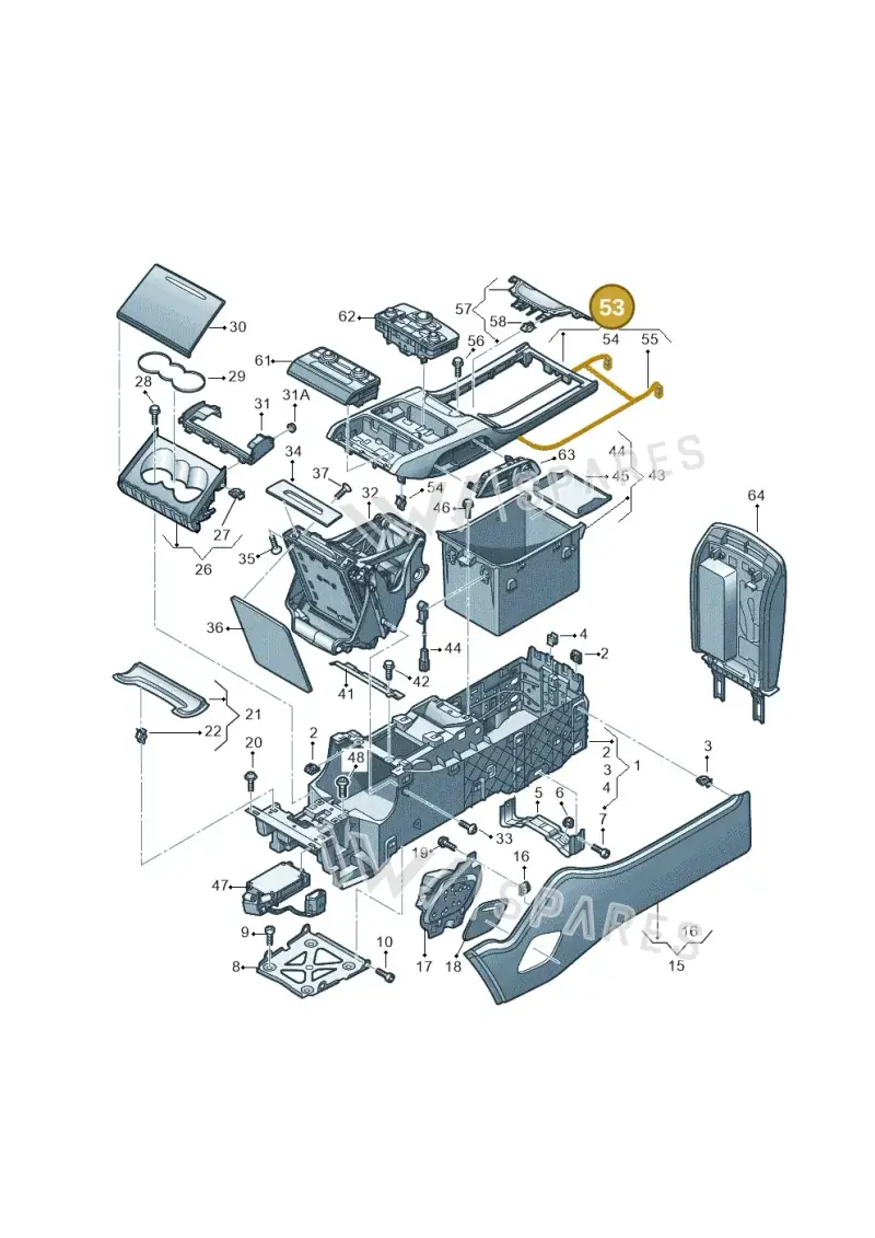 4H4886329DGH2 — Audi A8 (2013-2018) diagram 771863550, position 53