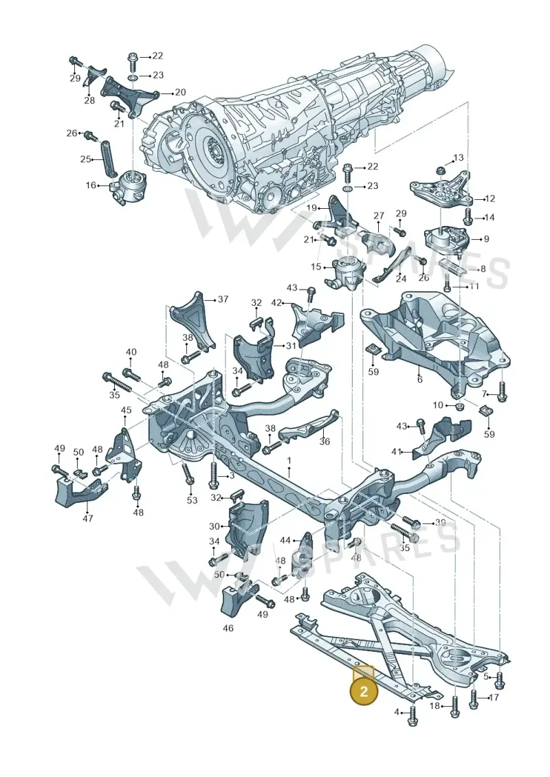 4H6399345A — Audi A8 (2013-2018) diagram 771399900, position 2