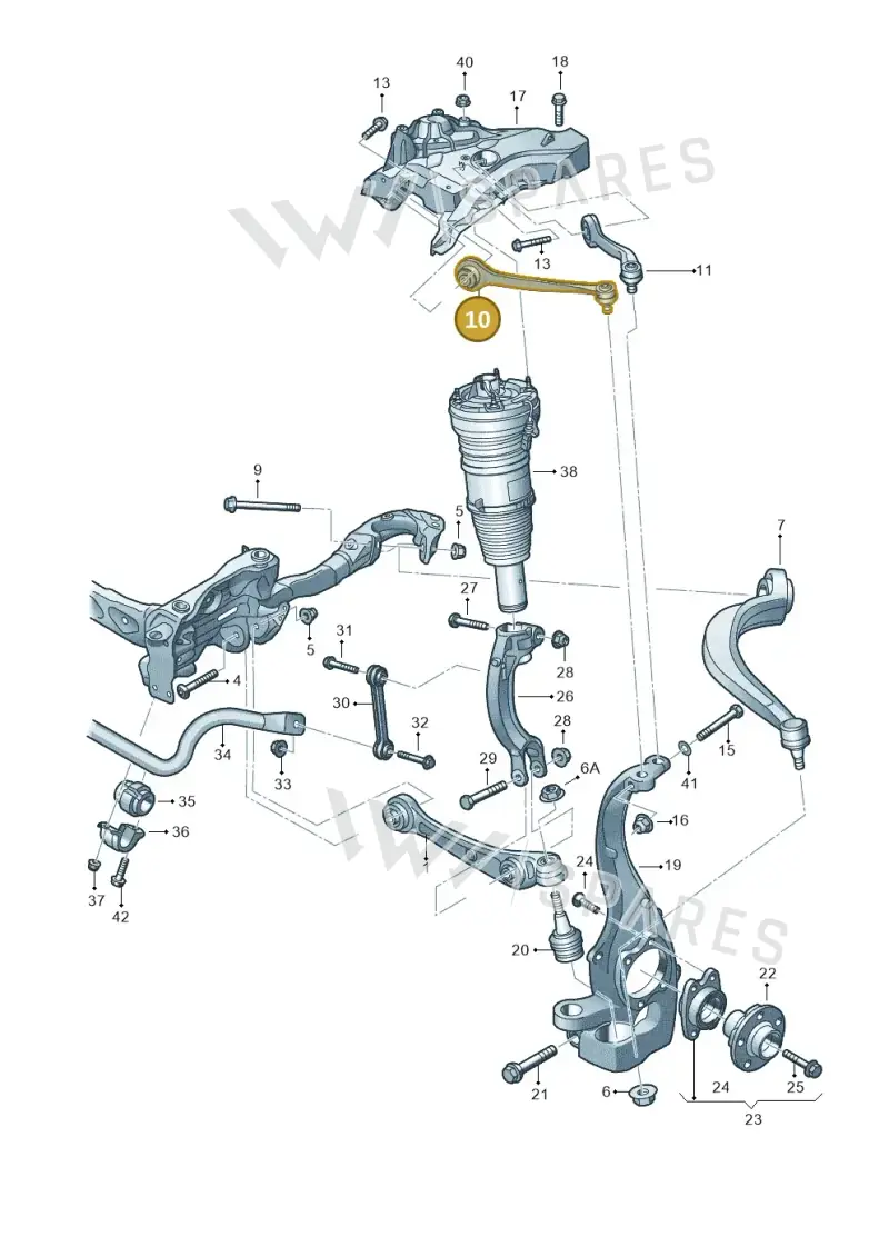 4H6407506B — Audi A8 (2013-2018) diagram 696407000, position 10