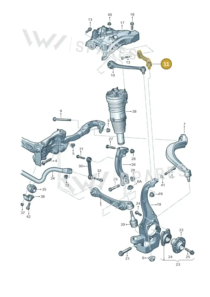 4H6407510B — Audi A8 (2013-2018) diagram 696407000, position 11