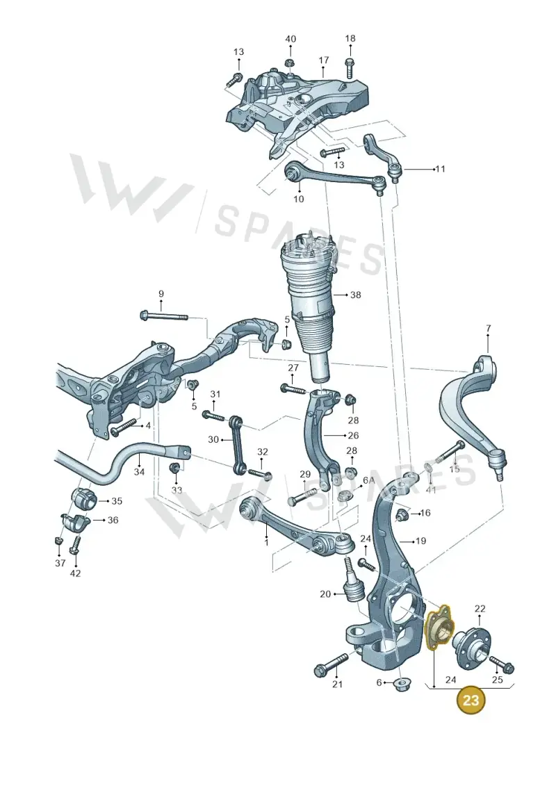 4H6498625 — Audi A8 (2013-2018) diagram 696407000, position 23