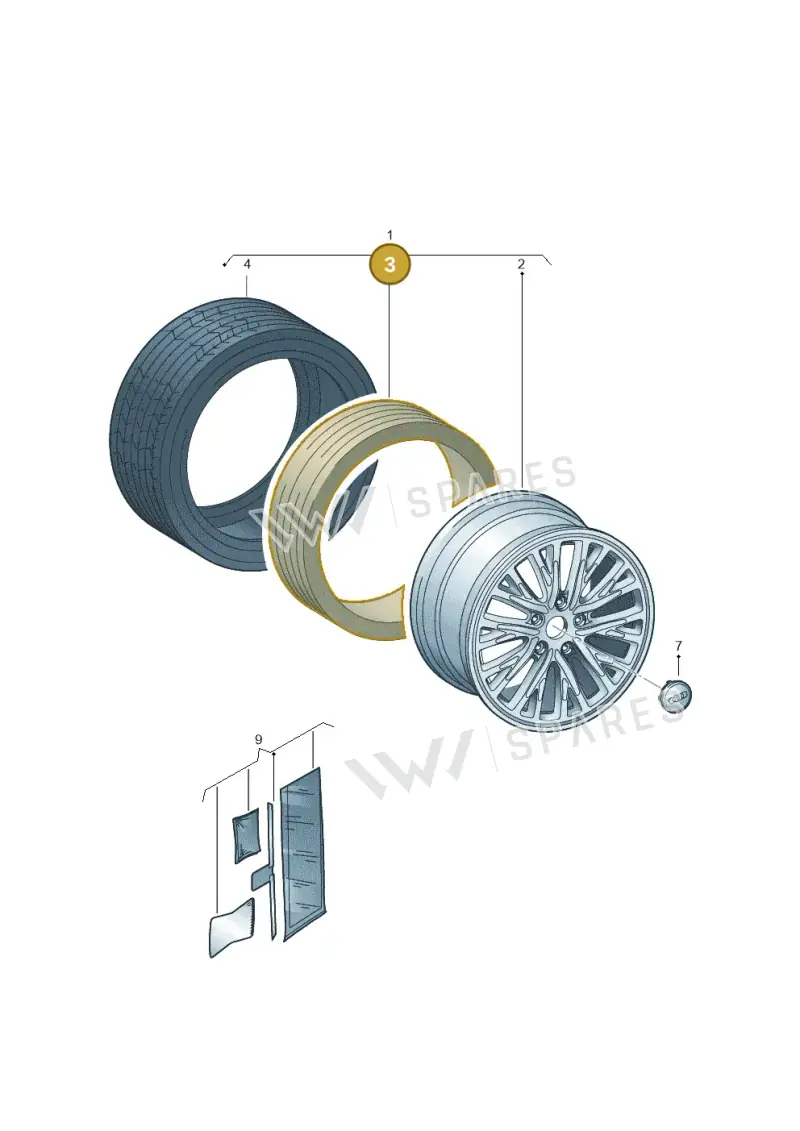 4H6601163 — Audi A8 (2017-2025) diagram 838601720, position 3
