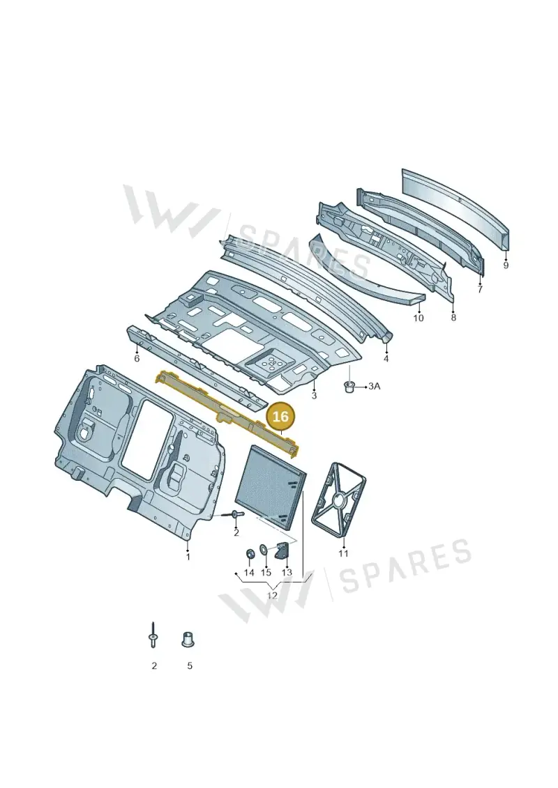 4H6813831 — Audi A8 (2013-2018) diagram 696813000, position 16