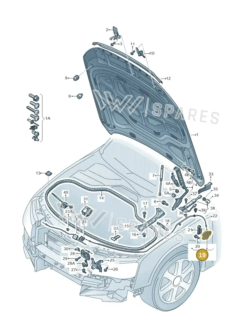 4H6823633A — Audi A8 (2013-2018) diagram 696823000, position 19