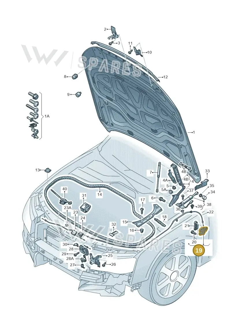 4H6823633 — Audi A8 (2013-2018) diagram 696823000, position 19