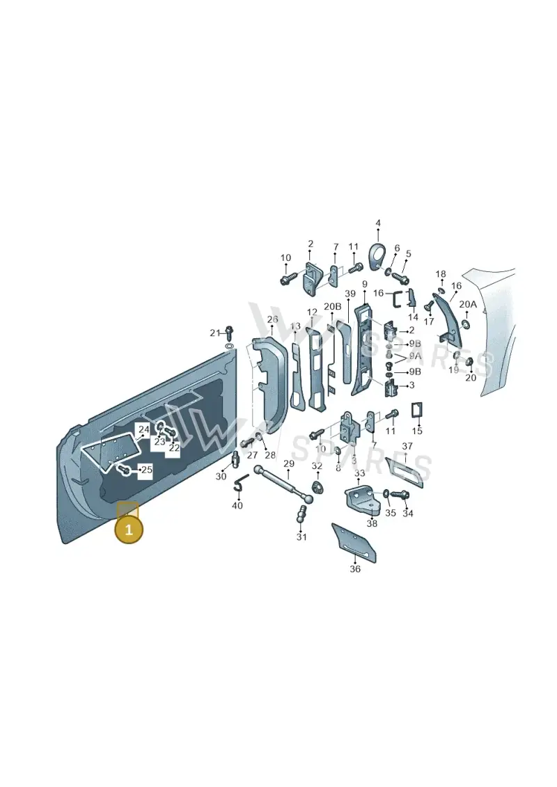 4H6831051A — Audi A8 (2013-2018) diagram 771831000, position 1