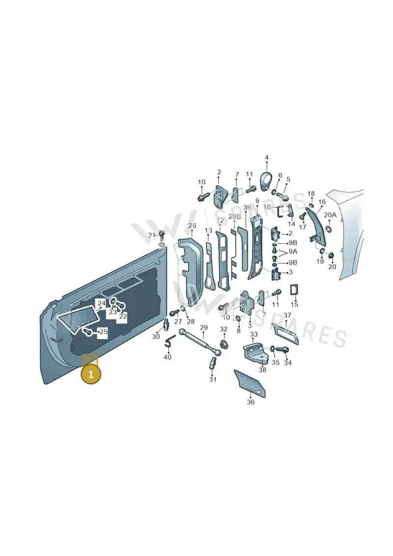 4H6831052A — Audi A8 (2013-2018) diagram 771831000, position 1