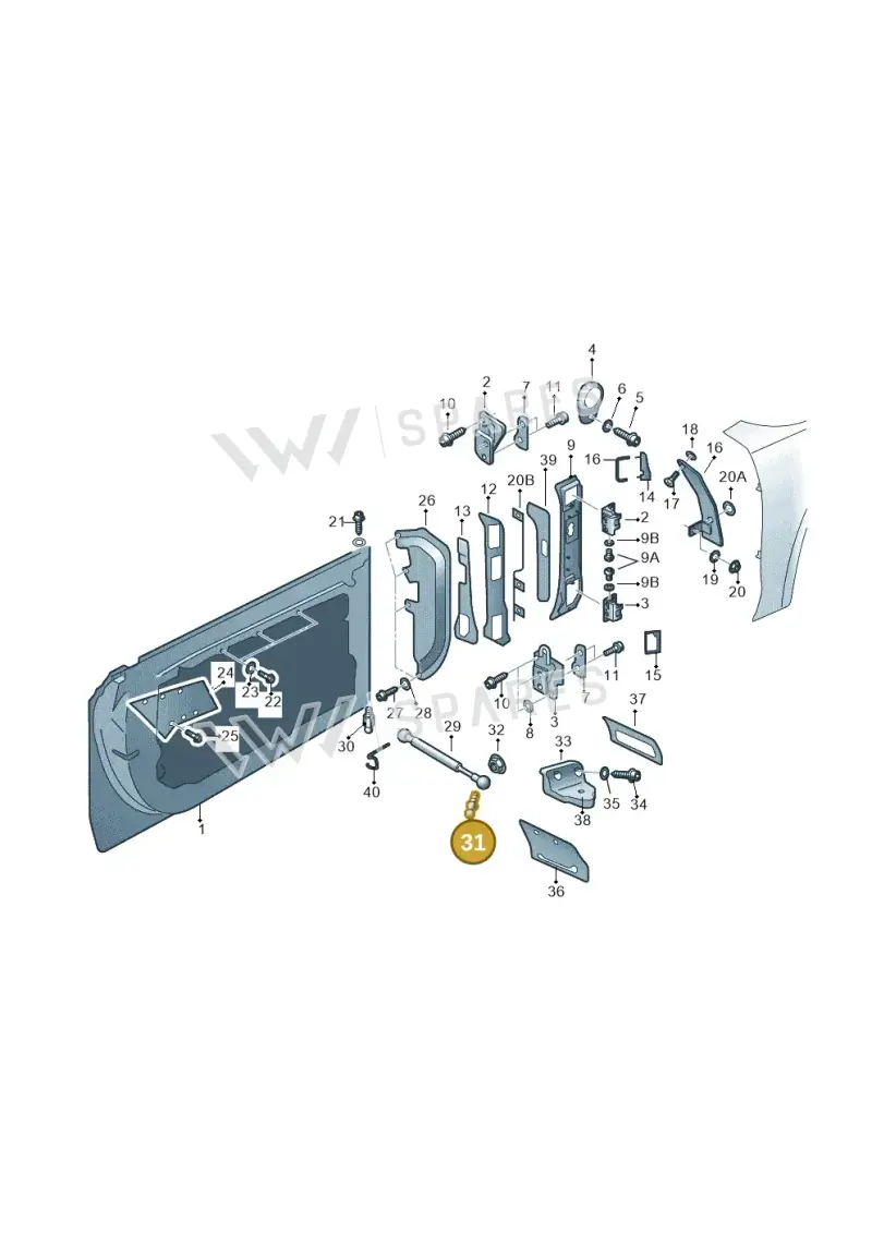 4H6831132 — Audi A8 (2013-2018) diagram 771831000, position 31