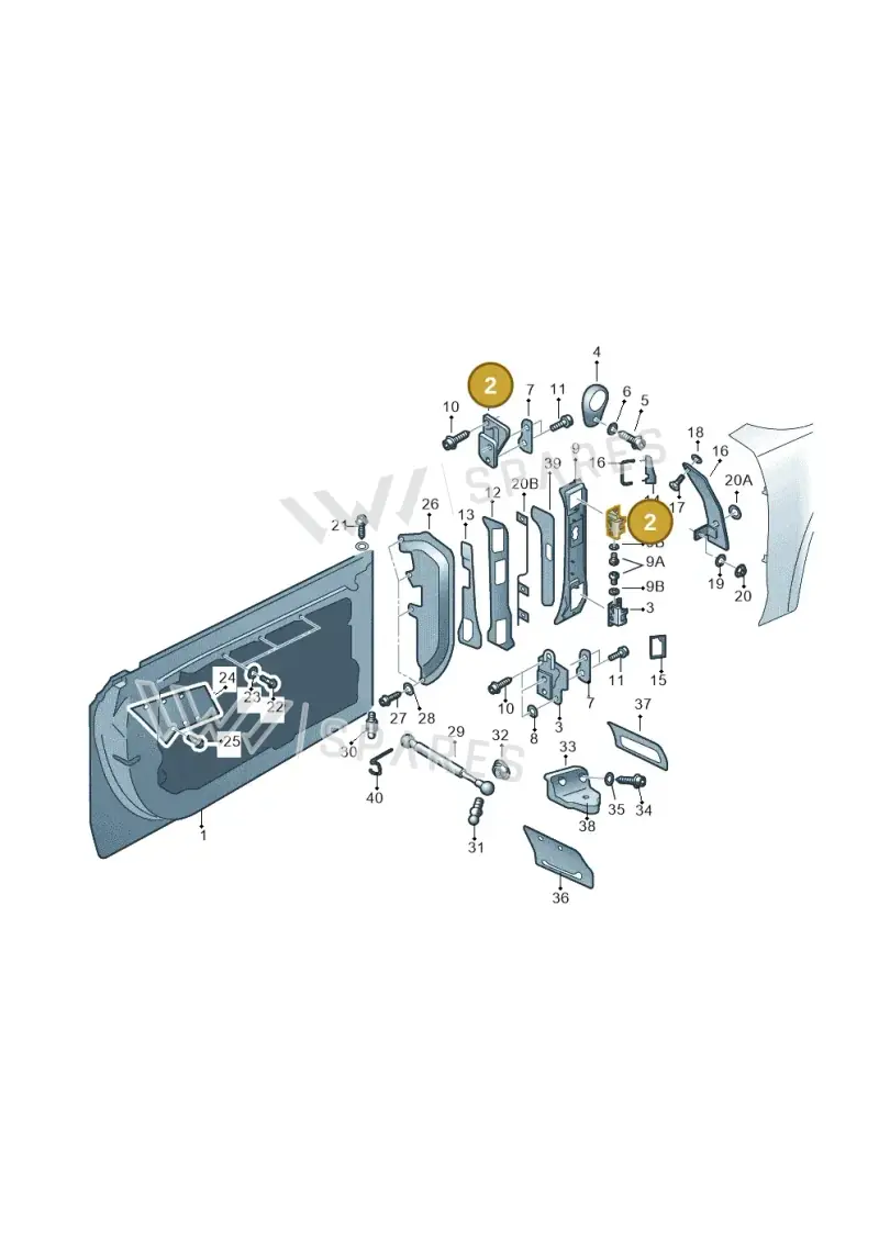 4H6831402 — Audi A8 (2013-2018) diagram 771831000, position 2