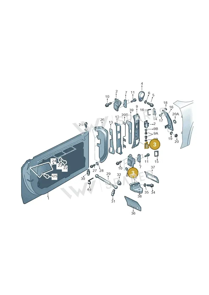 4H6831412 — Audi A8L qu. 3.0 TDI (2013-2018) diagram 771831000, position 3