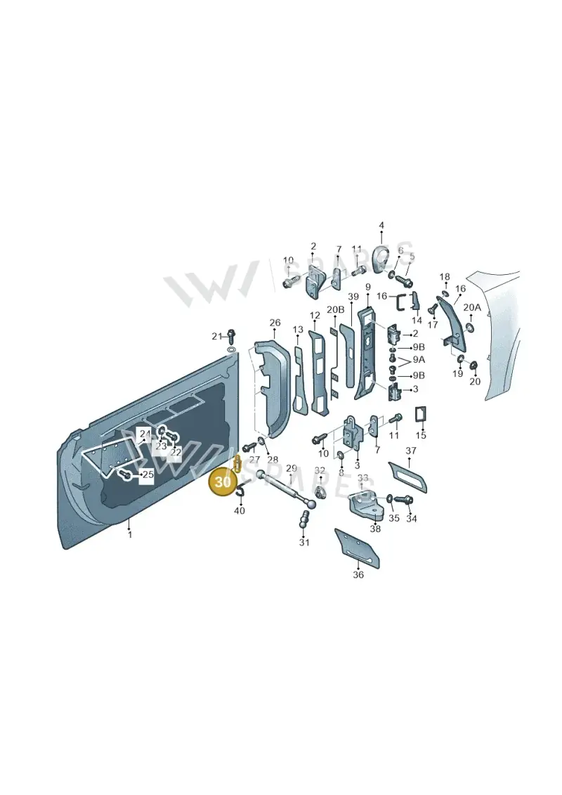 4H6831585 — Audi A8 (2013-2018) diagram 771831000, position 30