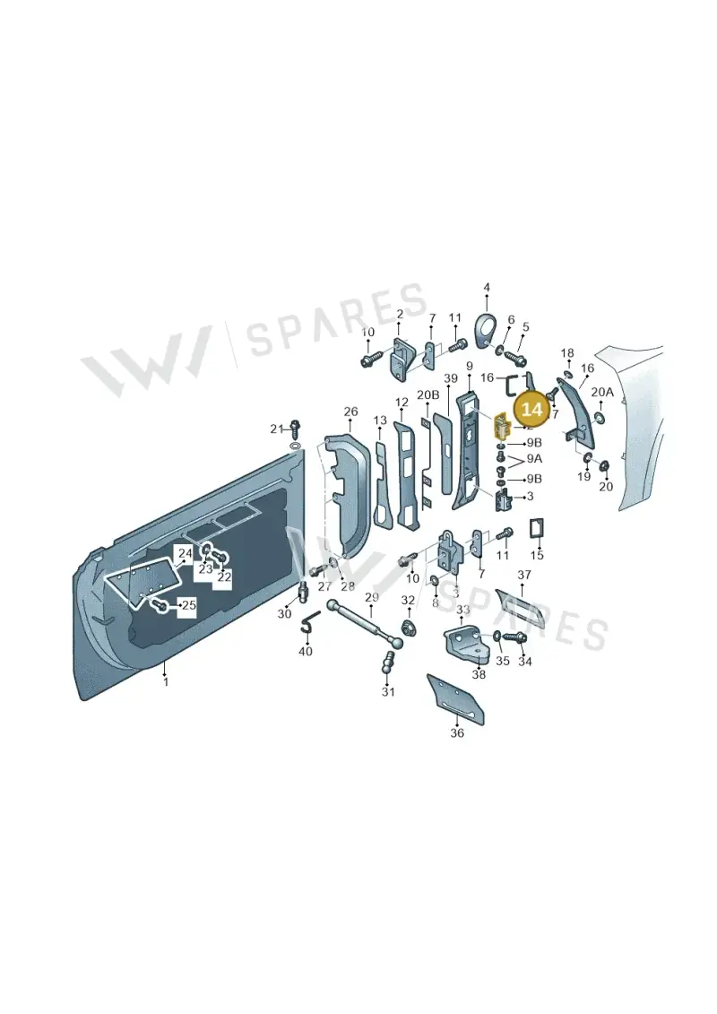 4H6837119 — Audi A8 (2013-2018) diagram 771831000, position 14