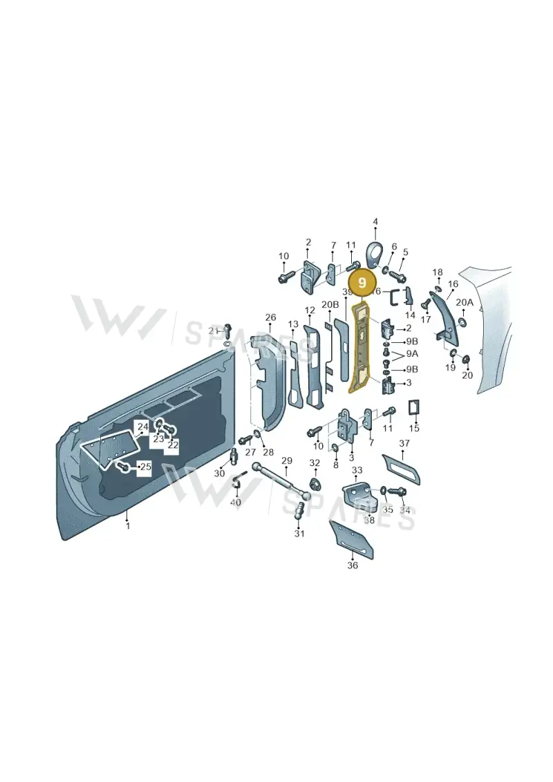 4H6837897A — Audi A8 (2013-2018) diagram 771831000, position 9