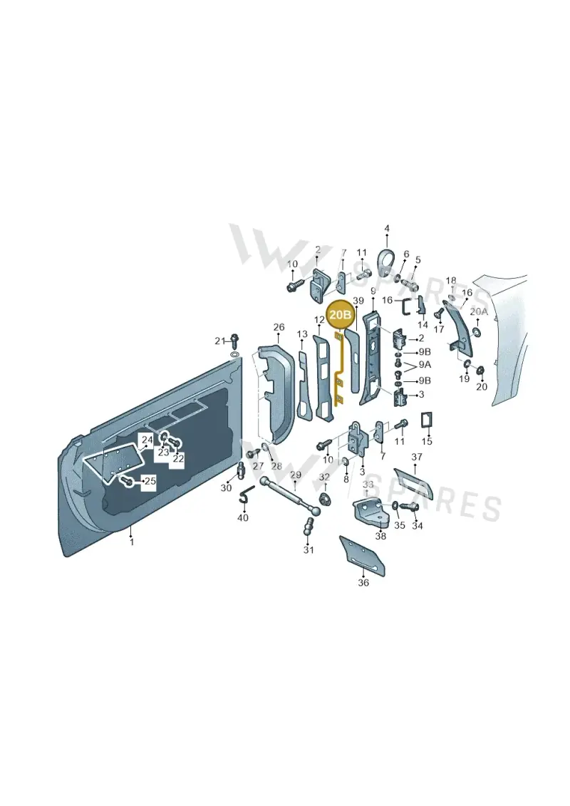 4H6837907 — Audi A8 (2013-2018) diagram 771831000, position 20B