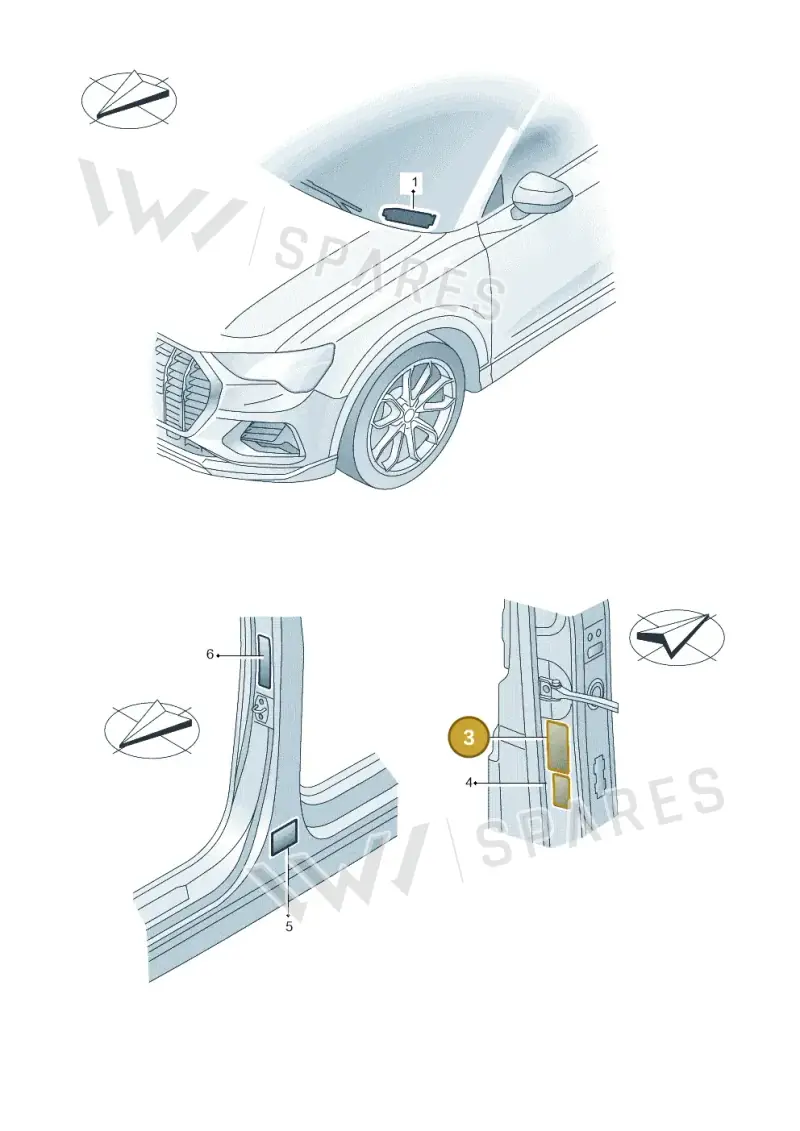 4J3010031 — Audi A3 Sportback (2019-2025) diagram 597010200, position 3