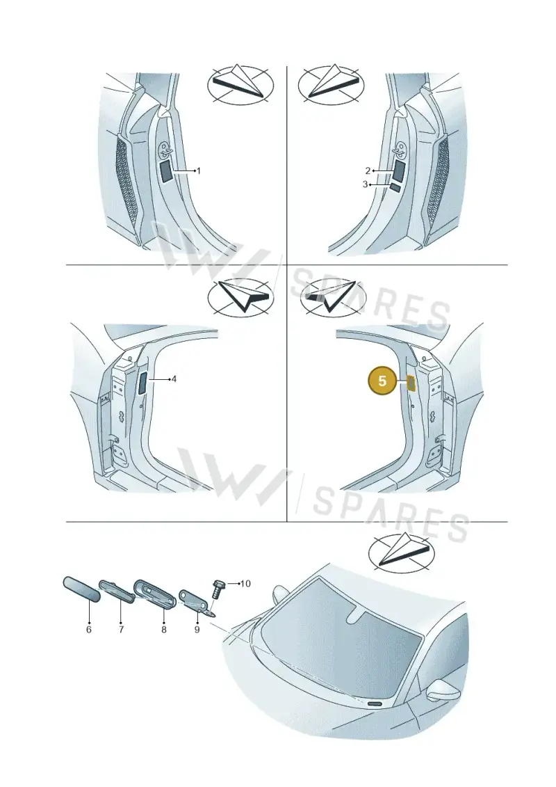 4J3010031B — Audi R8 Spyder (2015-2024) diagram 872010150, position 5