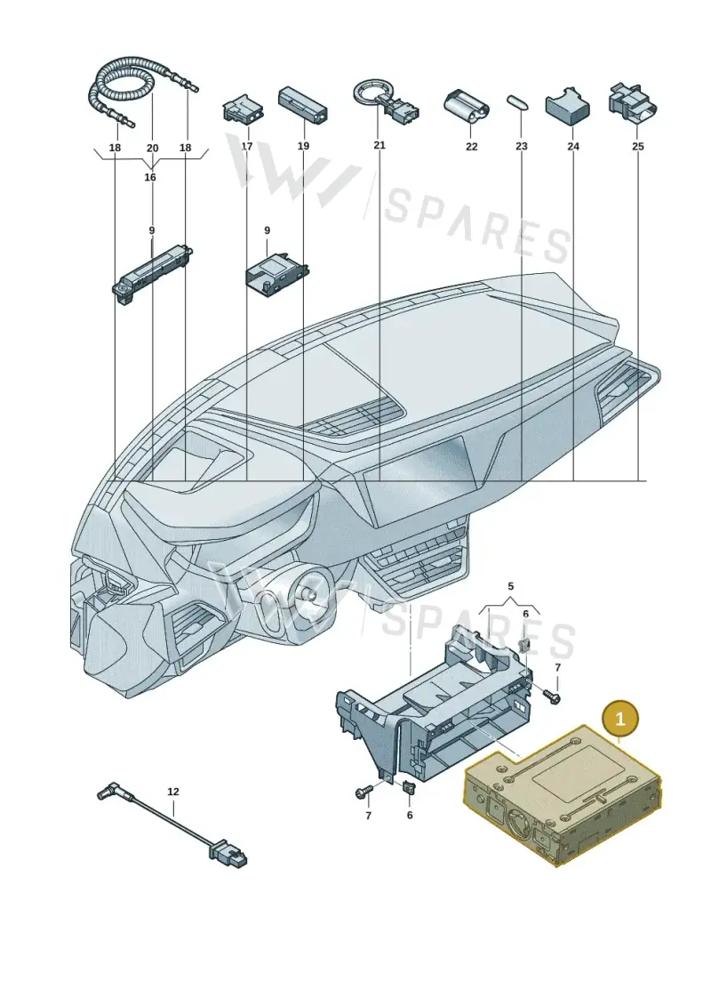 4J3035136F — Audi RS e-tron GT (2020-2025) diagram 4j1035000, position 1