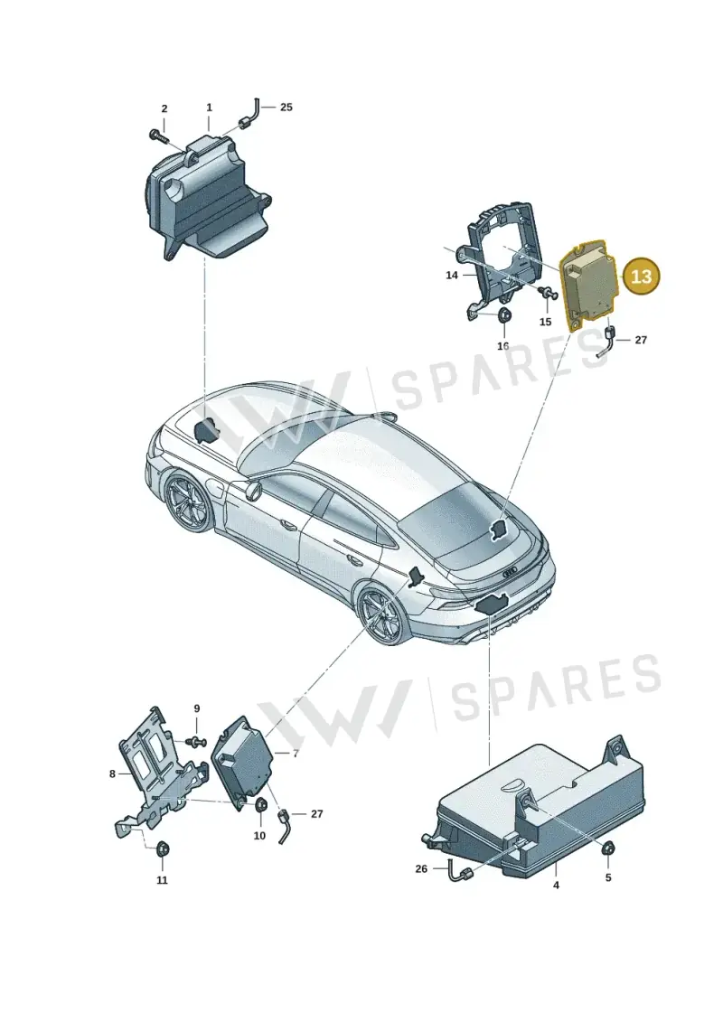 4J3035465A — Audi RS e-tron GT (2020-2025) diagram 4j1035260, position 13